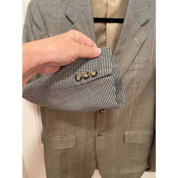 Bert Pulitzer Mens Collectors Edition Houndstooth Blazer R38 Silk & Wool Blend - Picture 2 of 16